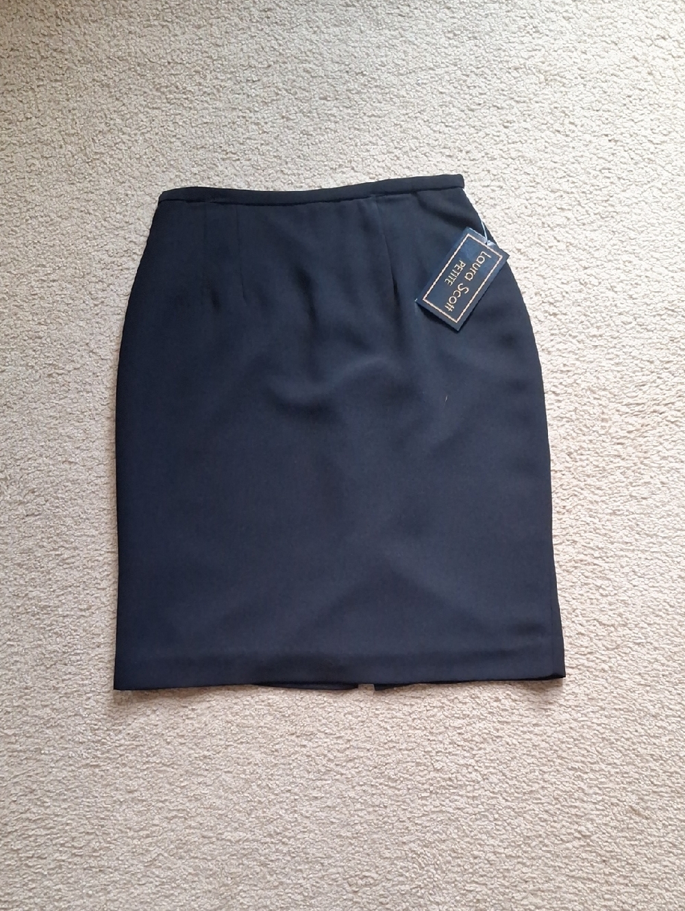 Laura Scott Petite Black Pencil Skirt